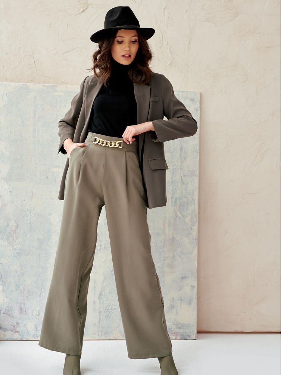 Roco Fashion – Wide-Leg Trousers with Chain Detail