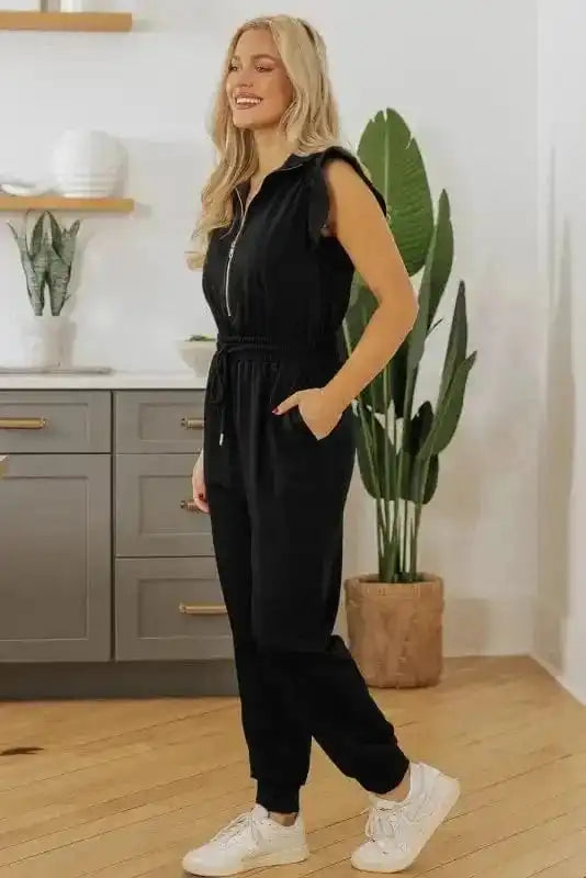 Zipped Elegance Casual Jumpsuit-3