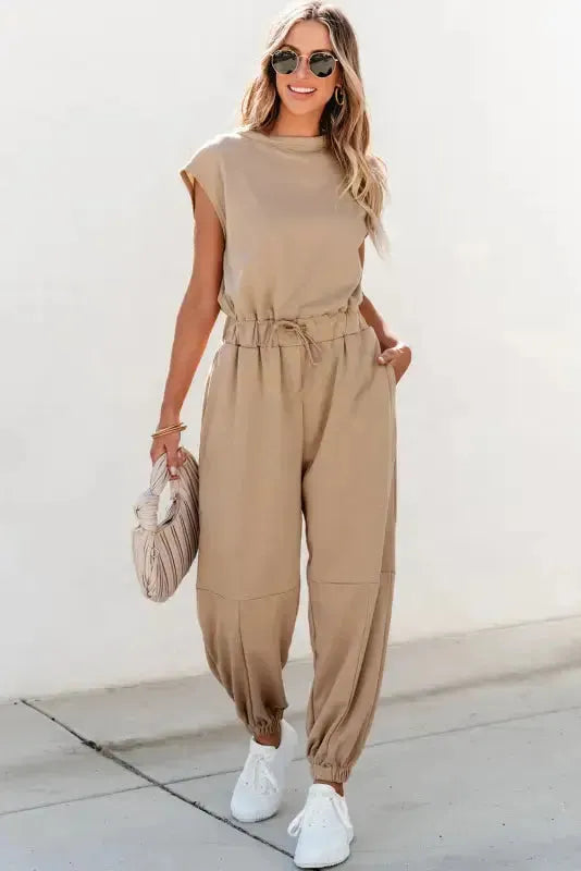 Open Back Jogger Jumpsuit-4